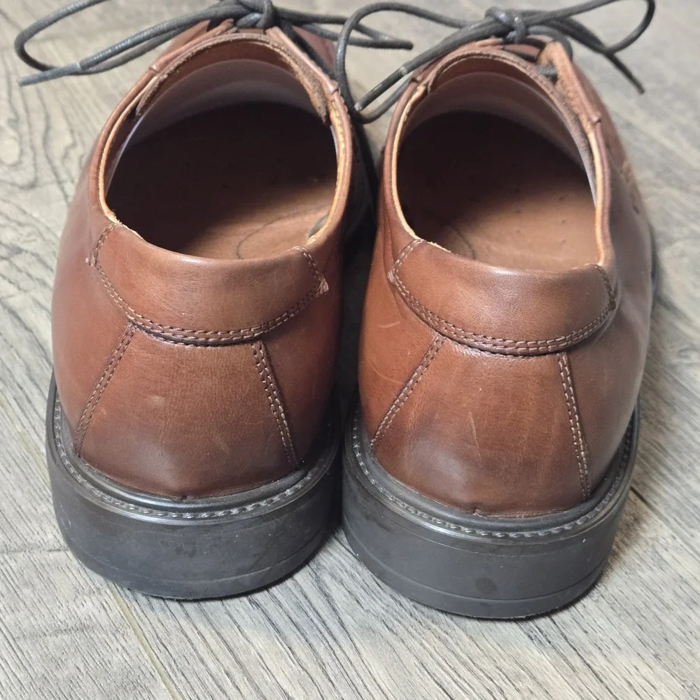 Johnston & Murphy 8.5 M Brown Leather Dress Oxford Shoe Laces 20-7112 Italy